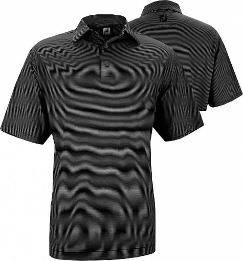 FootJoy Stretch Lisle Micro Stripe Self Collar Golf Shirts - Austin Collection