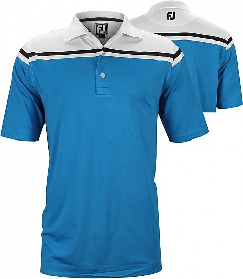 FootJoy Color Block Chest Stripe Athletic Fit Golf Shirts - Austin Collection - ON SALE!