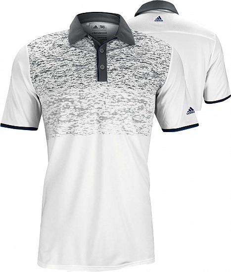 Adidas ClimaCool Camo Chest Print Golf Shirts - CLEARANCE