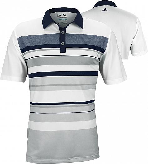 Adidas ClimaCool Graphic Chest Stripe Golf Shirts - CLEARANCE