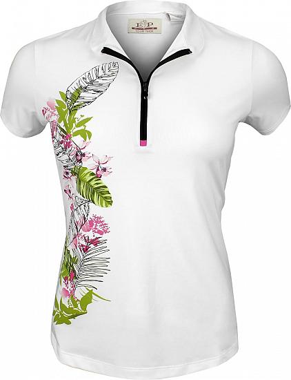 EP Pro Women's Tour-Tech Tropical Print Golf Shirts - CLEARANCE