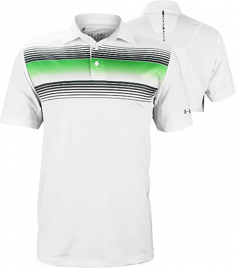 Under Armour Back 9 Chest Stripe Golf Shirts - CLEARANCE