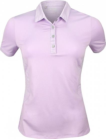 Adidas Women's Advanced Texture Mix Short Sleeve Golf Shirts - FINAL CLEARANCE
