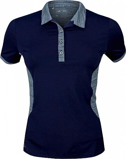 Adidas Women's Advanced Texture Mix Short Sleeve Golf Shirts - CLEARANCE