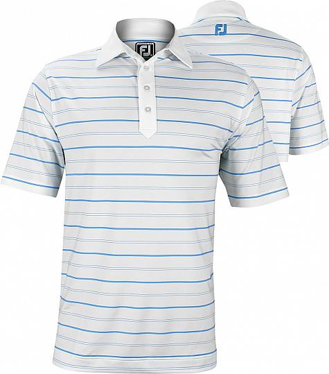 FootJoy Stretch Lisle Stripe Athletic Fit Custom Logo Golf Shirts