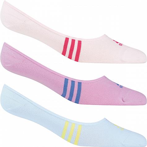 Adidas Women's 3-Stripes No Show Golf Socks - 3-Pair Packs