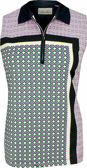 EP Pro Women's Tour-Tech Mixed Scarf Print Sleeveless Golf Shirts
