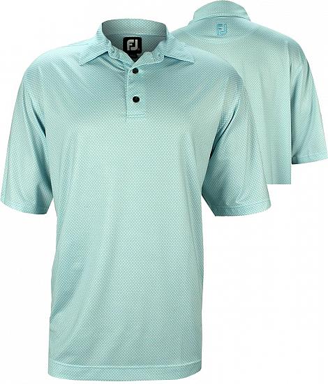 FootJoy Stretch Lisle Foulard Print Self Collar Golf Shirts - Chatham Collection - ON SALE!