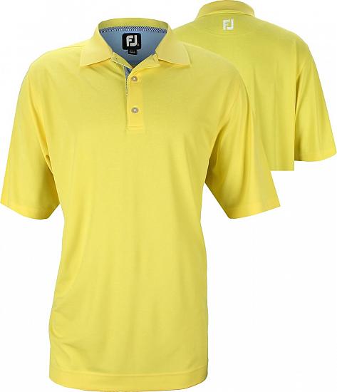 FootJoy Smooth Pique Solid Knit Collar Golf Shirts - Chatham Collection