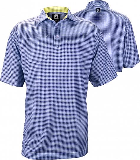 FootJoy Jacquard Check Self Collar Golf Shirts - Chatham Collection - ON SALE