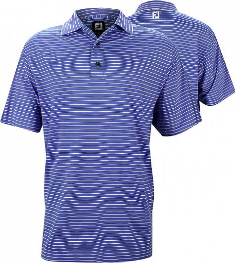 FootJoy Stripe Lisle Double Knit Collar Golf Shirts - Birch Bay Collection