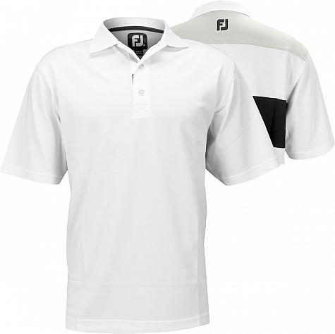 FootJoy Pieced Back Stretch Pique Knit Collar Golf Shirts - Birch Bay Collection