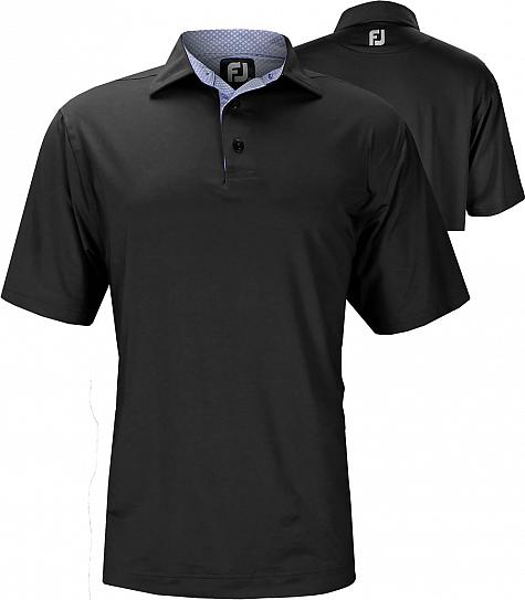 FootJoy Stretch Lisle Solid Self Collar Golf Shirts - Birch Bay Collection