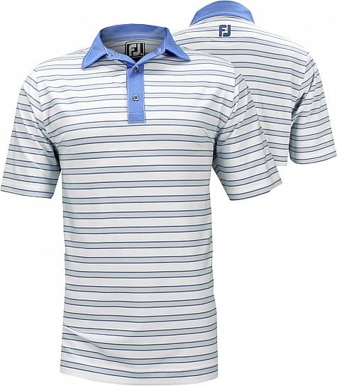 FootJoy Stretch Lisle Multi Stripe Athletic Fit Golf Shirts - Birch Bay Collection - FJ Tour Logo Available
