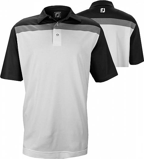 FootJoy Birdseye Colorblock Pique Athletic Fit Golf Shirts - Birch Bay Collection
