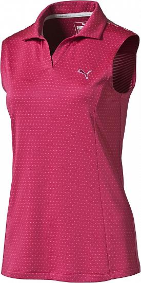 Puma Women's DryCELL Polka Stripe Sleeveless Golf Shirts - CLEARANCE