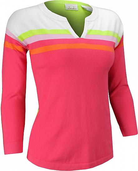 EP Pro Women's Stripe Three-Quarter Sleeve Golf Sweaters - ON SALE!