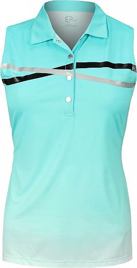 EP Sport Women's Saturn Dip Dye Placed Print Sleeveless Golf Shirts - ON SALE!