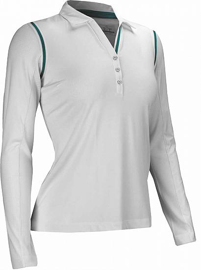 EP Pro Women's Tour-Tech Cooling Print Contrast Trim Long Sleeve Golf Shirts - CLEARANCE