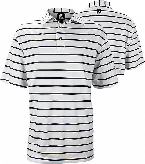 FootJoy Stretch Lisle Stripe Self Collar Golf Shirts - Maui Collection