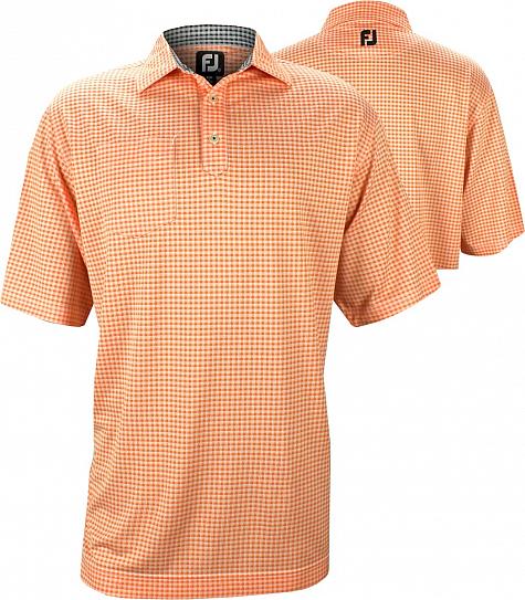 FootJoy Jacquard Check Self Collar Golf Shirts - Maui Collection