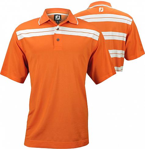 FootJoy Stretch Pique Chest & Back Stripe Knit Collar Golf Shirts - Maui Collection - ON SALE!