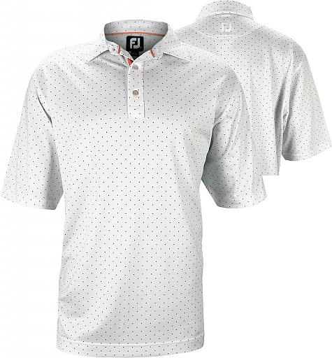 FootJoy Stretch Pique Pin Dot Print Self Collar Golf Shirts - Maui Collection - ON SALE!