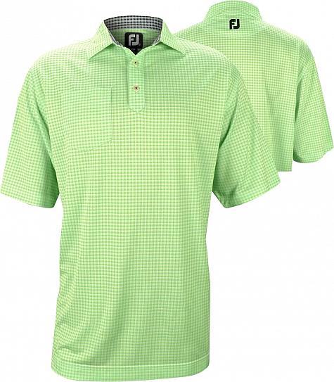 FootJoy Jacquard Check Self Collar Golf Shirts - Sanibel Island Collection