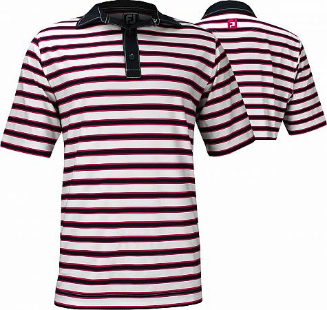 FootJoy Stretch Lisle Multi Stripe Golf Shirts - Sanibel Island Collection - FJ Tour Logo Available