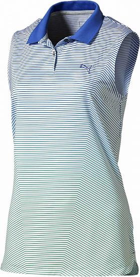 Puma Women's DryCELL 3D Stripe Sleeveless Golf Shirts - CLEARANCE