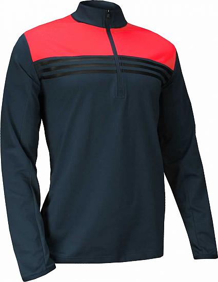 Adidas ClimaCool Colorblock Quarter-Zip Golf Pullovers - CLEARANCE