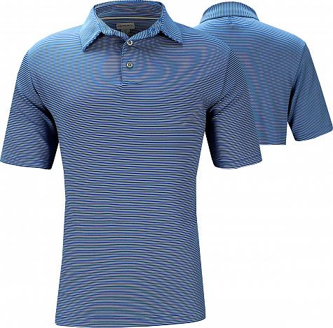 Ashworth Performance Matte Interlock Mini Stripe Golf Shirts - ON SALE - DONATE