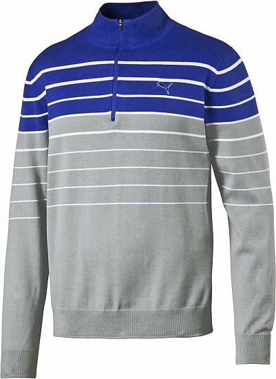 Puma Stripe Quarter-Zip Golf Sweaters - ON SALE!