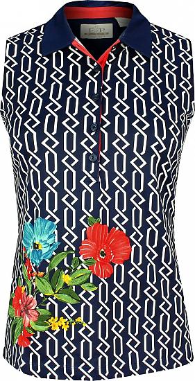 EP Pro Women's Tour-Tech BiColor Link Floral Print Sleeveless Golf Shirts - ON SALE!