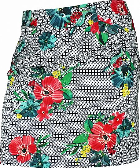 EP Pro Women's Tour-Tech Geo Floral Pull-On Golf Skorts - ON SALE!