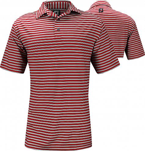 FootJoy Lisle Multi Stripe Self Collar Golf Shirts - Lexington Collection - ON SALE