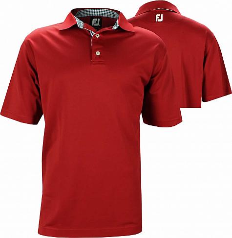 FootJoy Solid Pique Tipping Knit Collar Golf Shirts - Lexington Collection - FJ Tour Logo Available - ON SALE!