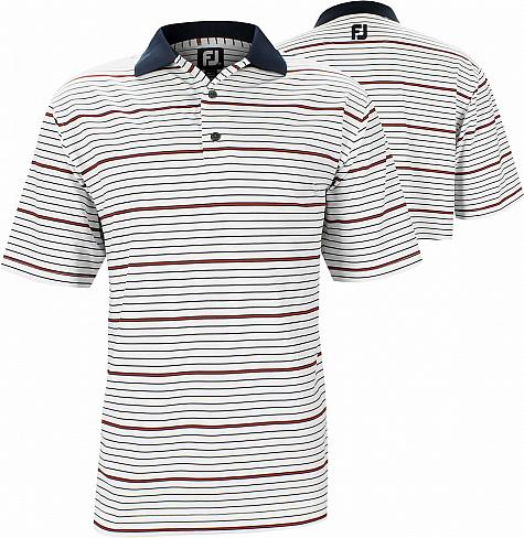 FootJoy Lisle Multi Stripe Golf Shirts with Knit Collar - Lexington Collection - FJ Tour Logo Available - ON SALE!