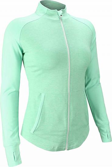 FootJoy Women's Brushed Back Space Dye Full-Zip Mid Layer Golf Jackets - ON SALE