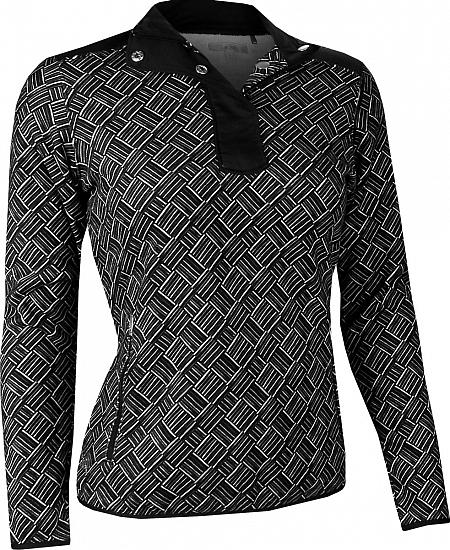 Adidas Women's ClimaWarm Printed Half-Zip Fleece Golf Pullovers - ON SALE