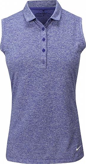 Nike Women's Dri-FIT Icon Heather Sleeveless Golf Shirts - CLOSEOUTS