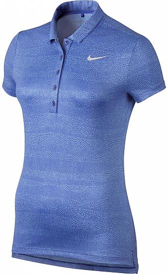 Nike Women's Dri-FIT Precision Zebra Print Golf Shirts - CLOSEOUTS