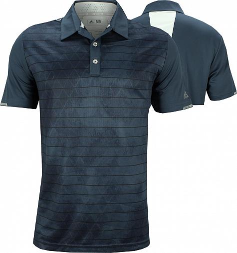 Adidas ClimaChill Geo Stripe Print Golf Shirts