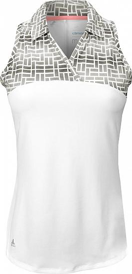 Adidas Women's Merch Print Sleeveless Golf Shirts - ON SALE