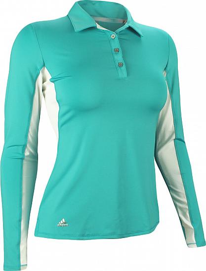 Adidas Women's UPF 3-Stripes Long Sleeve Golf Shirts - ON SALE