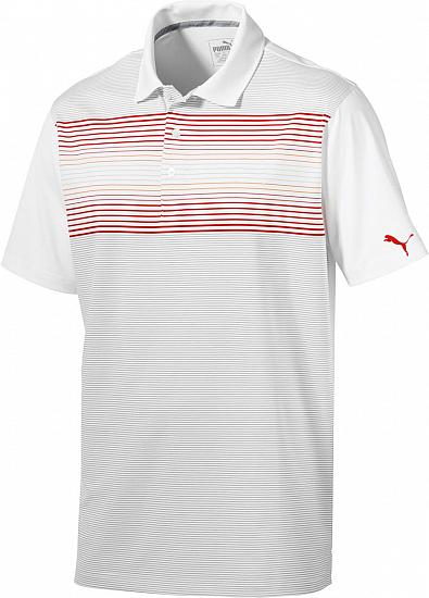 Puma DryCELL Highlight Stripe Golf Shirts