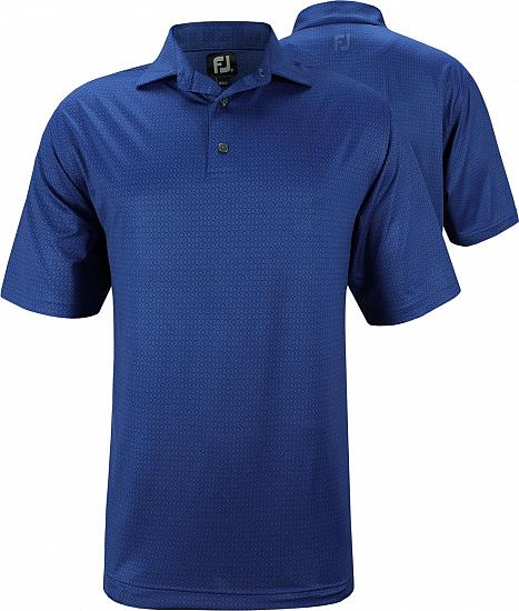 FootJoy Performance Tonal Print Lisle Golf Shirts - Pacific Grove Collection - FJ Tour Logo Available