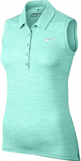 Nike Women's Dri-FIT Precision Heather Sleeveless Golf Shirts - CLOSEOUTS