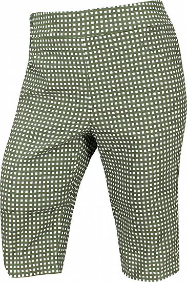 EP Pro Women's Tour-Tech Grid Gingham Print Compression Golf Shorts - ON SALE