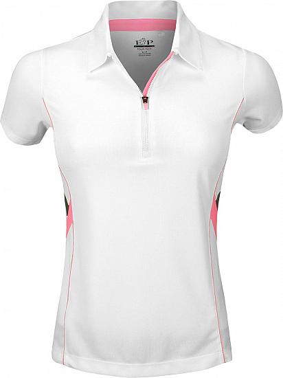 EP Pro Women's Tour-Tech Half-Zip Contrast Piped Color Block Golf Shirts - ON SALE